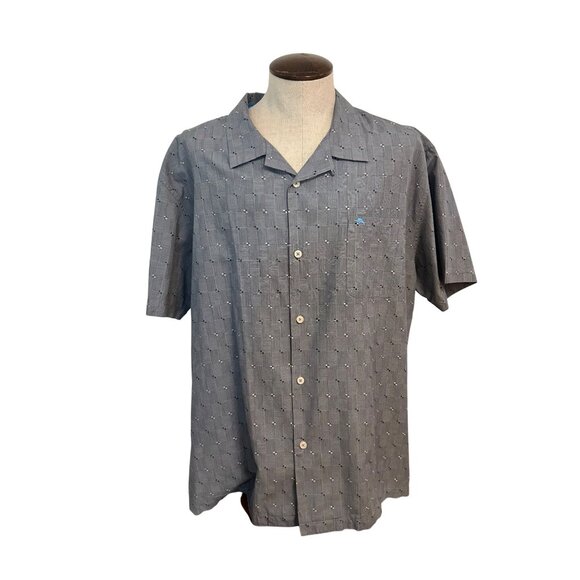 Tommy Bahama Mens Grey Short Sleeve Button-Up Shirt 65% Cotton 35% Silk 3XL - Picture 1 of 5